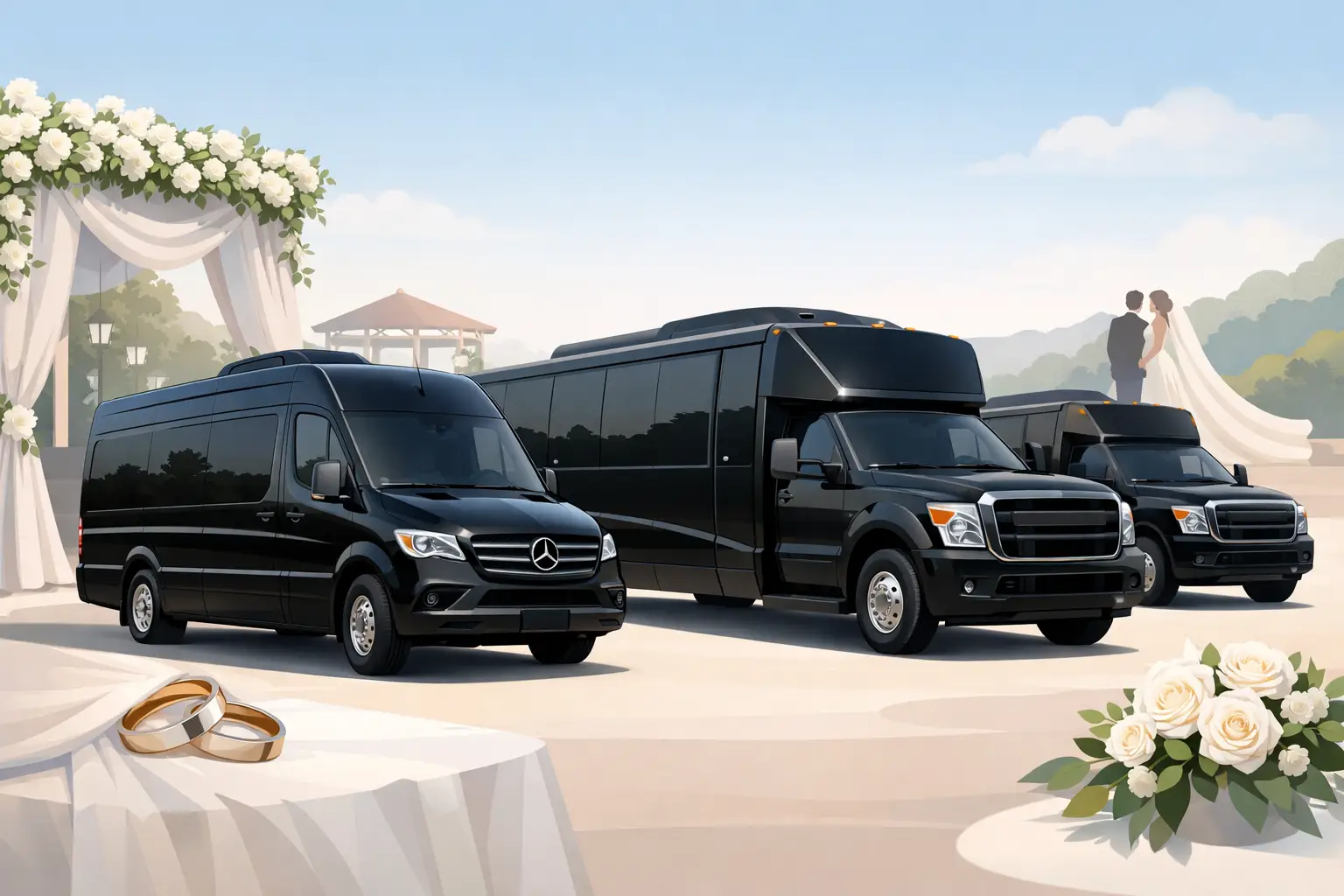 Best Buses for Wedding Guests for Every Guest List