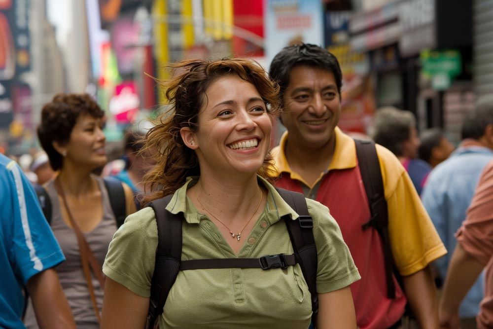 Student group on NYC Bus Charter tour

