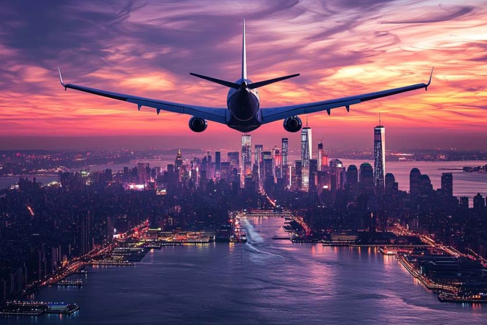New York City airplane landing